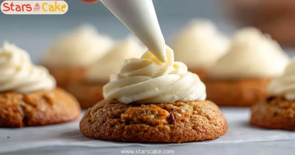 frosting carrot cake cookies Frosting carrot cake cookies with cream cheese