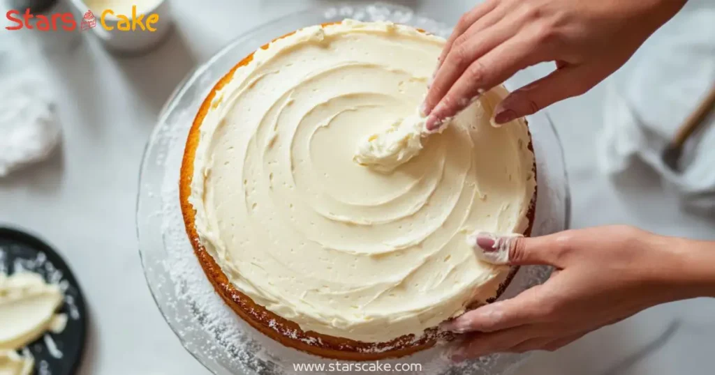 frosting birthday cake step-by-step