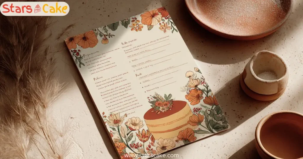 Printable recipe card for Passover sponge cake