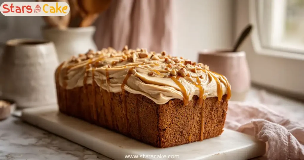 rectangular peanut butter jam cake with marbled jam top