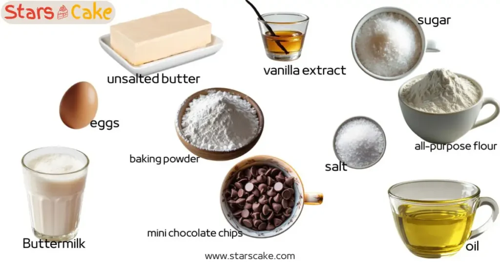 Cannoli cake ingredients laid out