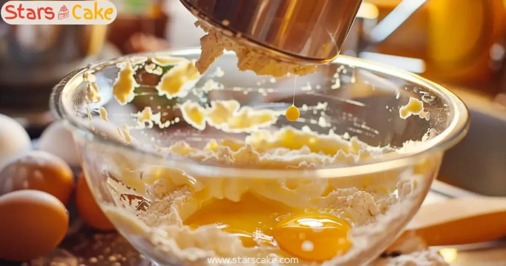 Mixing cannoli cake batter in stand mixer