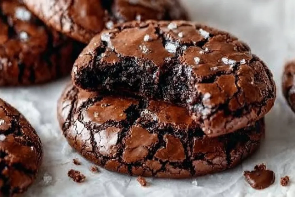 Fudgy chewy browkies with a rich, chocolatey appearance